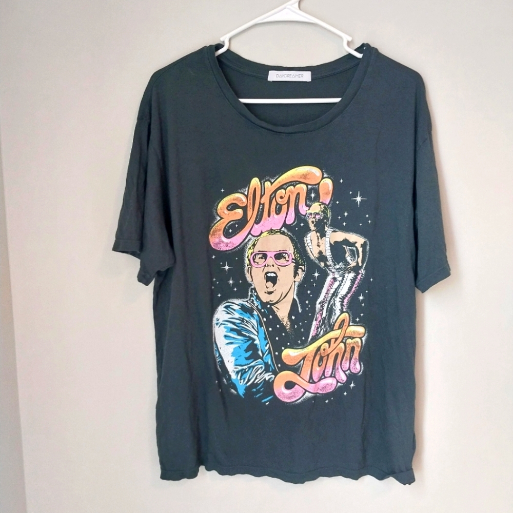Daydreamer Graphic Tee in Black with Multicolor Design